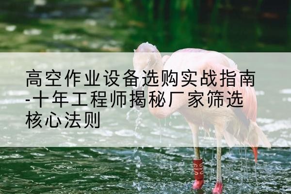 彰武剪叉式升降机厂家-高空作业设备选购实战指南-十年工程师揭秘厂家筛选核心法则